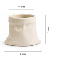 Athena Home Ceramic Sack Coffee Mug Set of 2 | 300 ml