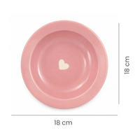 Athena Home Ceramic Pasta Plate Set of 2 | Pink Stoneware Pasta & Salad Plates
