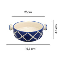 Indigo Mosaic Ceramic Soup Bowls | Set of 2