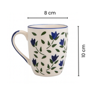 Urban Flora | Blue Ceramic Mugs | Set of 2
