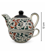 Handpainted Multicolour One kettle cup set | Set of 1