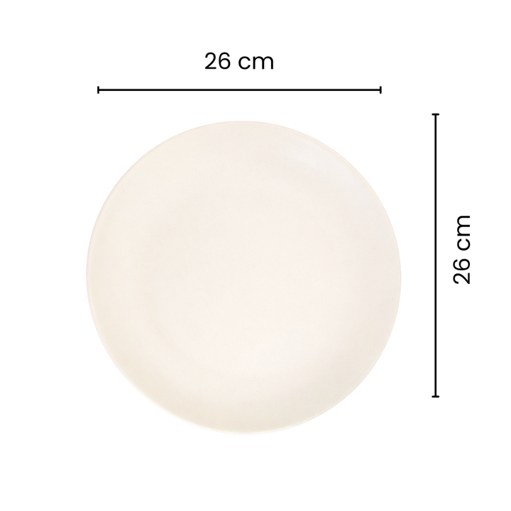 Ivory Ceramic Dinner Plate | Minimalist Dinner Plate | Set of 1