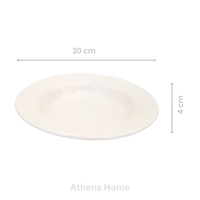 Ivory Ceramic Pasta Plate | Set of 2