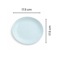 Pastel Blue Ceramic Dinnerware Set | Plate, Side Plate & Bowl Combo | Minimal Speckled Design Tableware